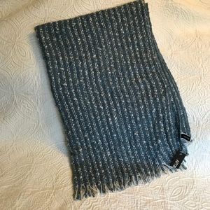 Blue scarf, NEW! Loose knit.